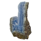 Blue lace agate raw geode, detail of pale blue lacy banding and druzy