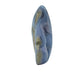 Aerial view of Blue Lace Agate raw geode, showing subtle veining.