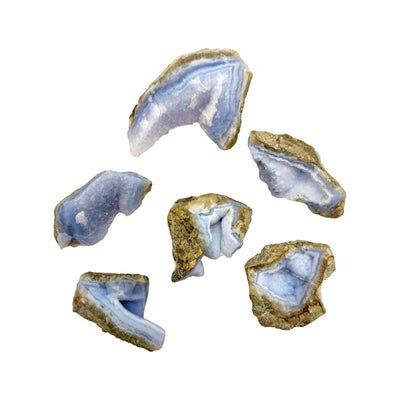 Raw Blue Lace Agate Crystals for Anxiety Relief, Calm & Communication — beginner-friendly blue rough natural, AA grade from Malawi