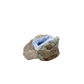 Blue lace agate raw geode from Malawi, uncut host rock with pale blue banded interior