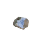 Blue lace agate raw geode, detail of pale blue lacy banding