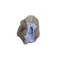 Blue lace agate raw geode from Malawi, AA grade, pale blue banded chalcedony crystal in a natural cavity