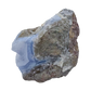 Blue lace agate raw geode from Malawi, uncut host rock with blue banded interior