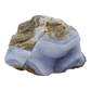 Blue lace agate raw geode from Malawi, AA grade, pale blue banded chalcedony in a natural cavity