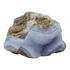 Blue lace agate raw geode from Malawi, AA grade, pale blue banded chalcedony in a natural cavity