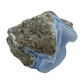 Blue lace agate raw geode, alternate angle of natural blue cavity