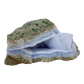 Blue lace agate raw geode, alternate angle of natural blue cavity