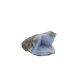 Blue lace agate raw geode from Malawi, uncut host rock with blue banded interior
