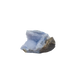 Blue lace agate raw geode, rear view of rough host rock