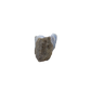 Blue lace agate raw geode, alternate angle of natural blue cavity