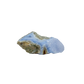 Blue lace agate raw geode from Malawi, uncut host rock with blue banded interior