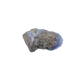 Blue lace agate raw geode, rear view of rough host rock
