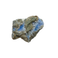 Blue lace agate raw geode, detail of pale blue lacy banding