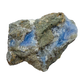 Blue lace agate raw geode, detail of pale blue lacy banding