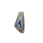 Blue lace agate raw geode, detail of pale blue lacy banding