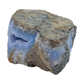 Blue lace agate raw geode from Malawi, AA grade, pale blue banded chalcedony in a natural cavity