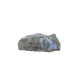 Blue lace agate raw geode, close view of druzy crystal texture