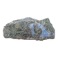 Blue lace agate raw geode, close view of druzy crystal texture
