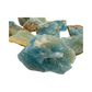 Detail of Grade A Blue Onyx raw stone showing natural banding
