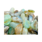 Small Blue Opal tumbled stones closeup showing natural variation