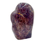 Edge view of Grade AA Blue Rose Quartz freeform, kept near for Stress Relief, from Alaotra-Mangoro, Madagascar.