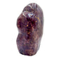 Plan view of Blue Rose Quartz freeform, often kept for Stress Relief, showing glassy finish.