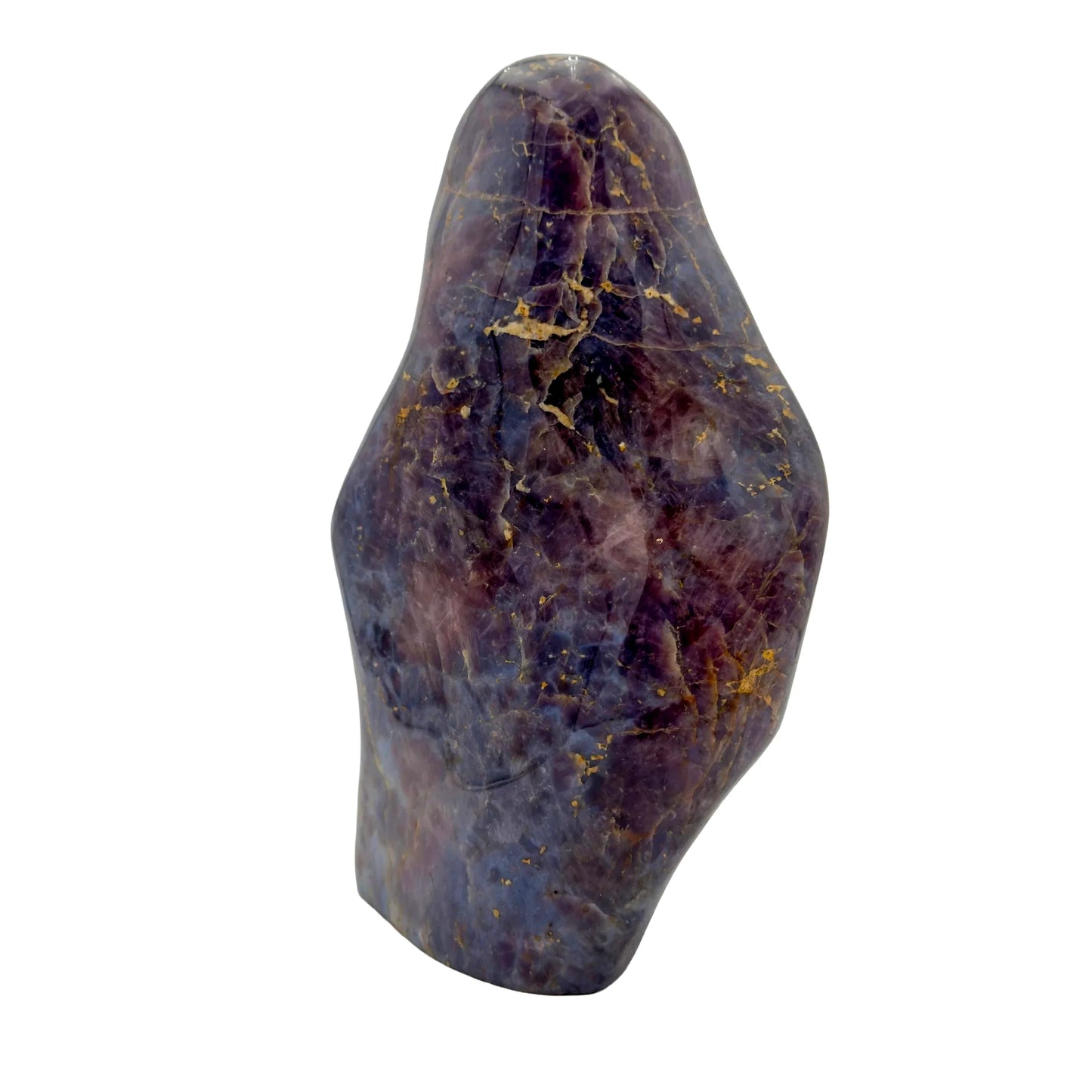 Bottom side of Blue Rose Quartz freeform, showing natural texture, from Madagascar.