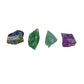 Small raw sodalite, green aventurine, aquamarine and amethyst, second angle showing rough color depth