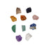Small Brazilian raw crystal set, ten rough stones at 0.75 to 1.25 inches each