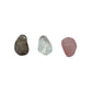 Small tumbled smoky quartz, clear quartz and rose quartz, second angle showing translucency