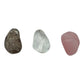 Small tumbled smoky quartz, clear quartz and rose quartz, second angle showing translucency