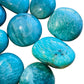 Top angle of Amazonite palm stone, sourced from Madagascar.