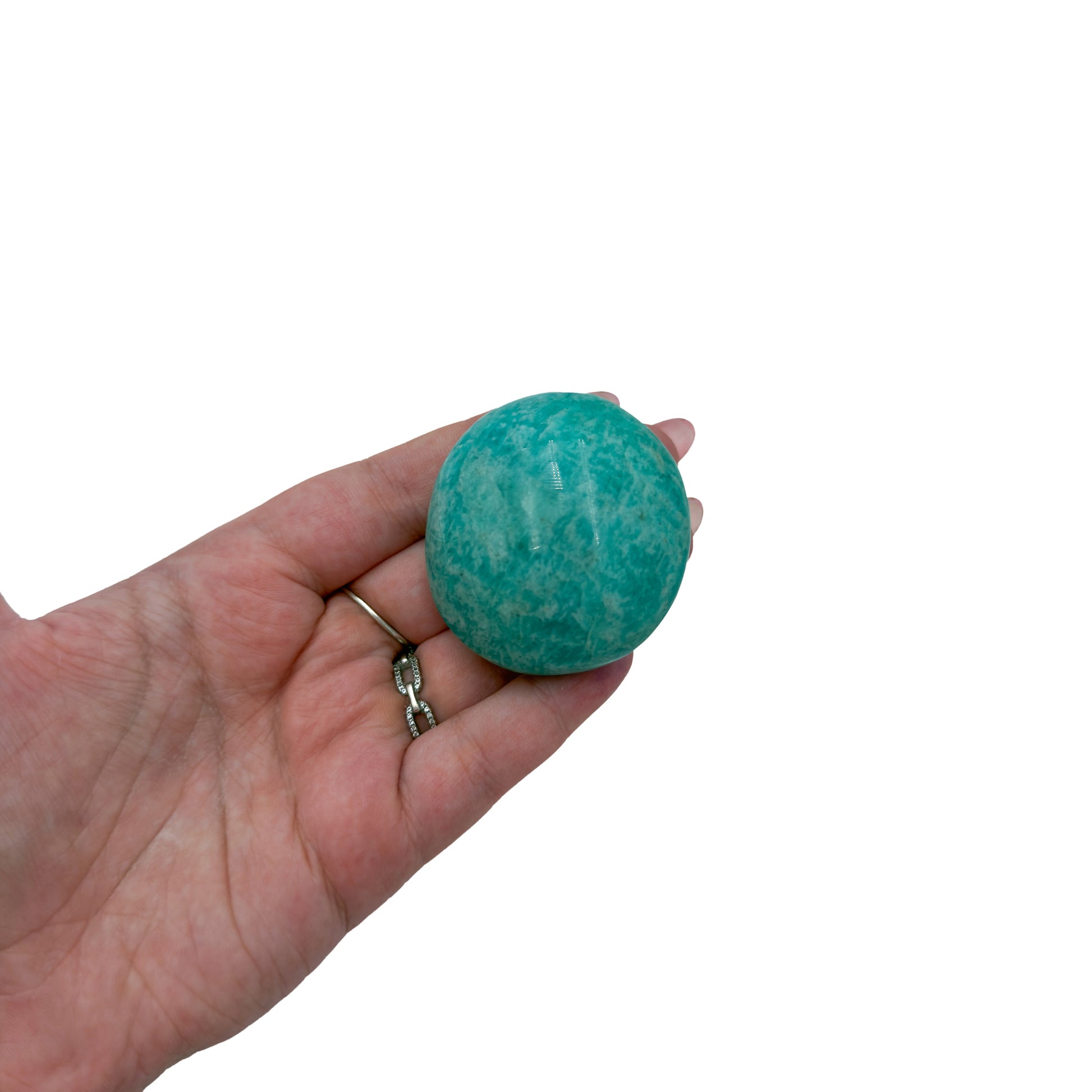 Amazonite Palm Stones, A Grade, 1.50-3 Inches, from Amboasitra, Madagascar