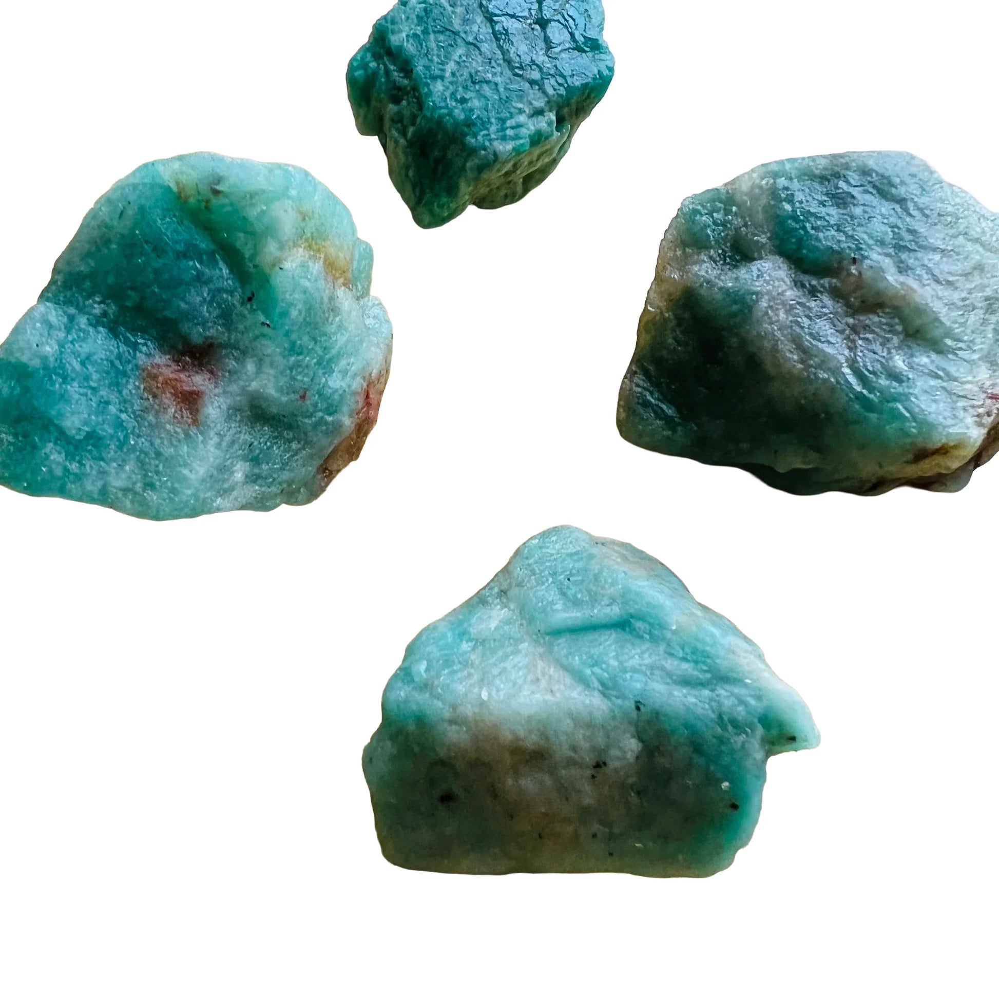 Full profile of Grade AA Amazonite raw ready to ship from Beyond Bohemian