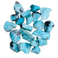 Magnified detail of Amazonite raw stone, showing natural texture.