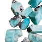 Overhead view of Grade AA Amazonite raw stone, hand-selected from Amboasitra, Madagascar, worked with for Stress Relief.