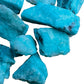 Back view of blue Amazonite raw stone, from Amboasitra, Madagascar, kept near for Stress Relief and Emotional Healing.