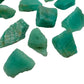 Top-down shot of Amazonite raw stone, from Mozambique, showing natural variation.