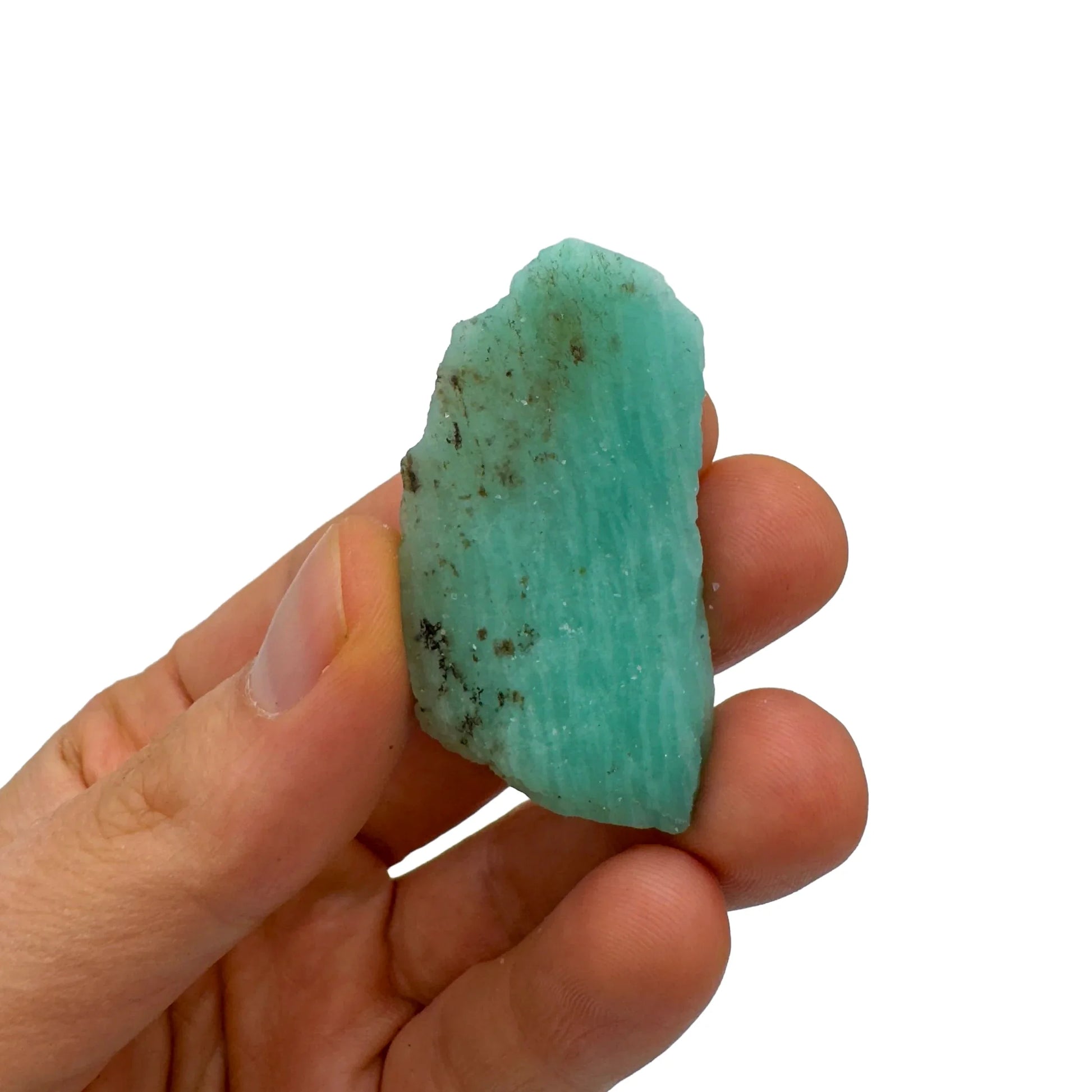Base detail of Grade A Amazonite raw