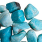 Back view of Amazonite tumbled stone, often worked with for Stress Relief, showing soft luster.