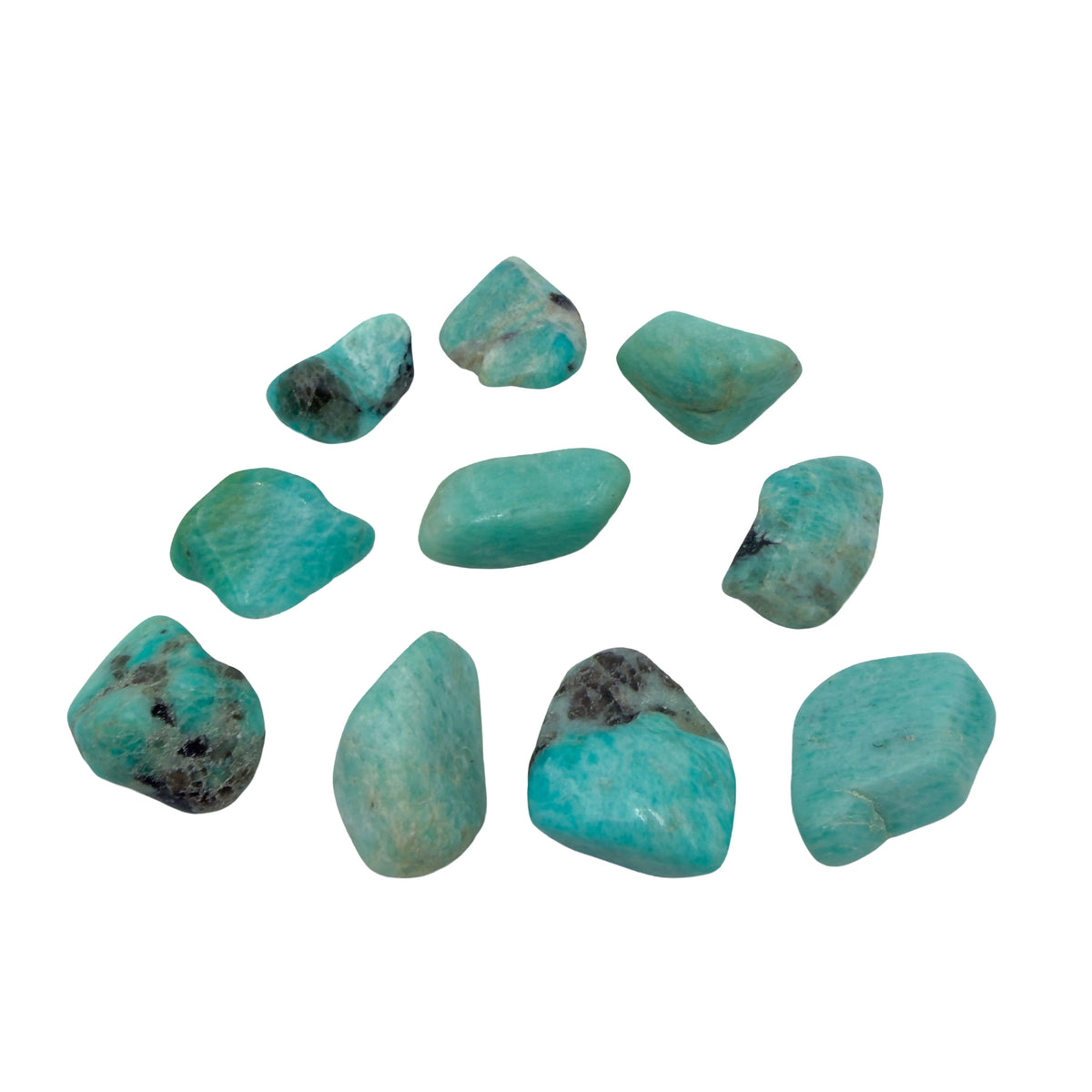 Amazonite Tumbled Stones, AA Grade, 1.25-2 Inches, from Amboasitra, Madagascar