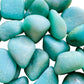 Bottom side of blue Amazonite tumbled stone, Brazil-sourced.