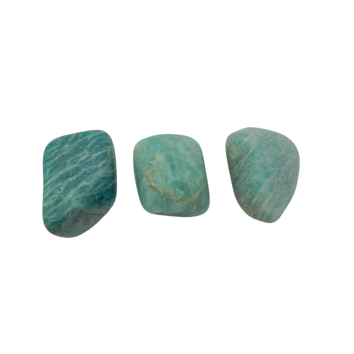 Amazonite Tumbled Stones, AA Grade, 0.75-1.25 Inches, from Minas Gerais, Brazil