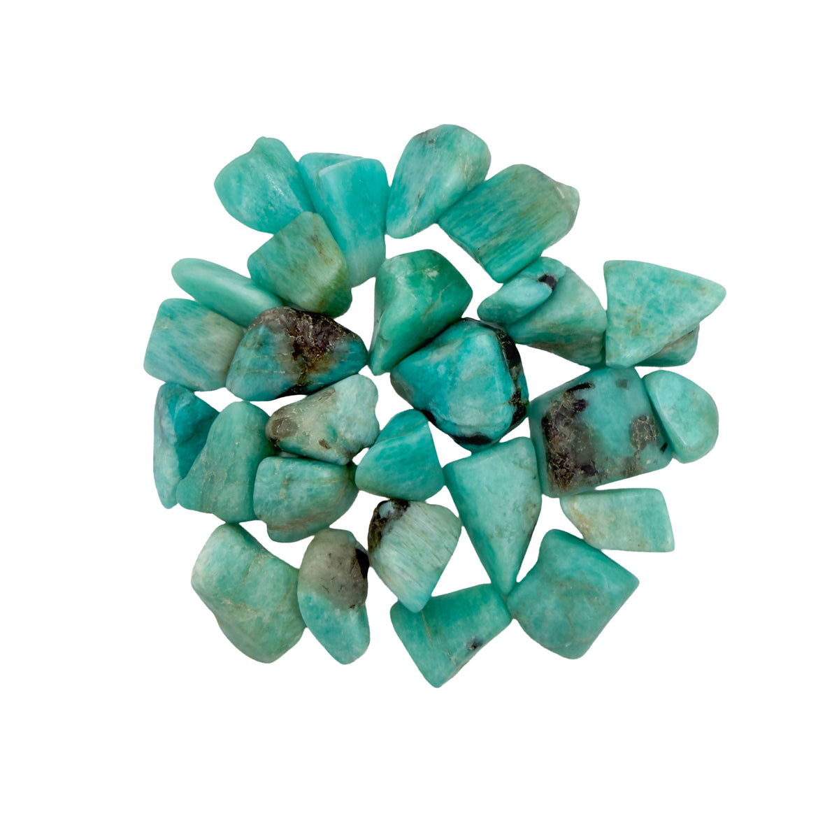 Amazonite Tumbled Stones, AA Grade, 0.75-1.25 Inches, from Amboasitra, Madagascar