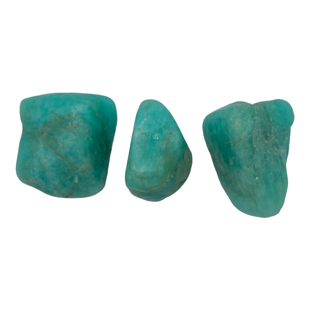 Amazonite Tumbled Stones, AA Grade, 0.75-1.25 Inches, from Amboasitra, Madagascar