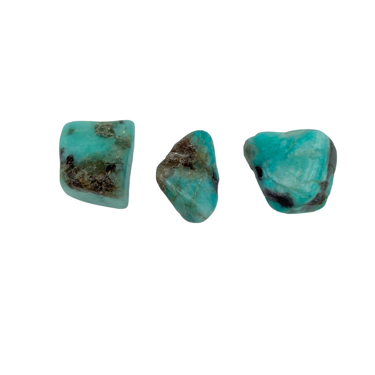 Amazonite Tumbled Stones, AA Grade, 0.75-1.25 Inches, from Amboasitra, Madagascar