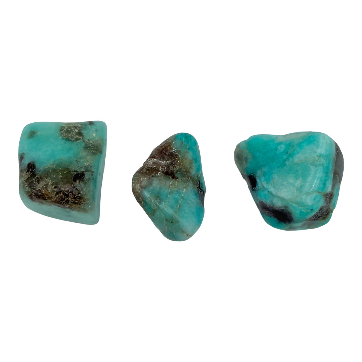 Amazonite Tumbled Stones, AA Grade, 0.75-1.25 Inches, from Amboasitra, Madagascar