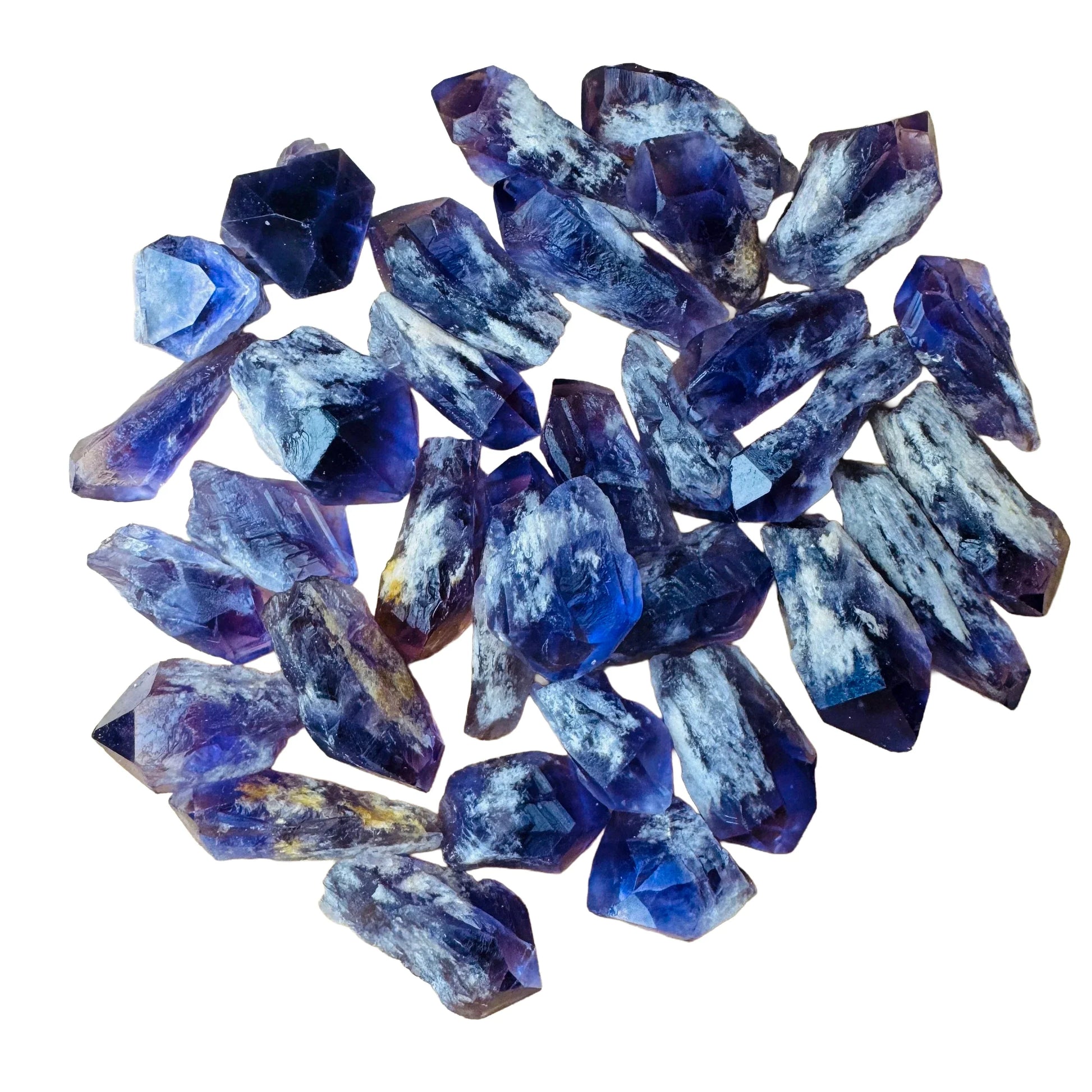 Magnified detail of Amethyst raw point, for Stress Relief, hand-selected from Bahia, Brazil.