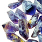 Underside detail of Amethyst raw point, sourced from Brazil, showing raw matrix.