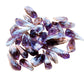 Looking down on purple Amethyst raw point, sourced from Southern Province, Zambia.